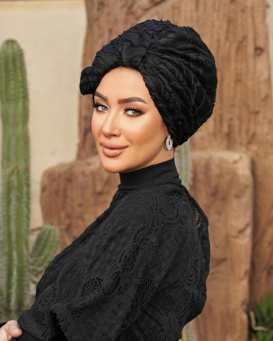 Balck Easy Wear Turban