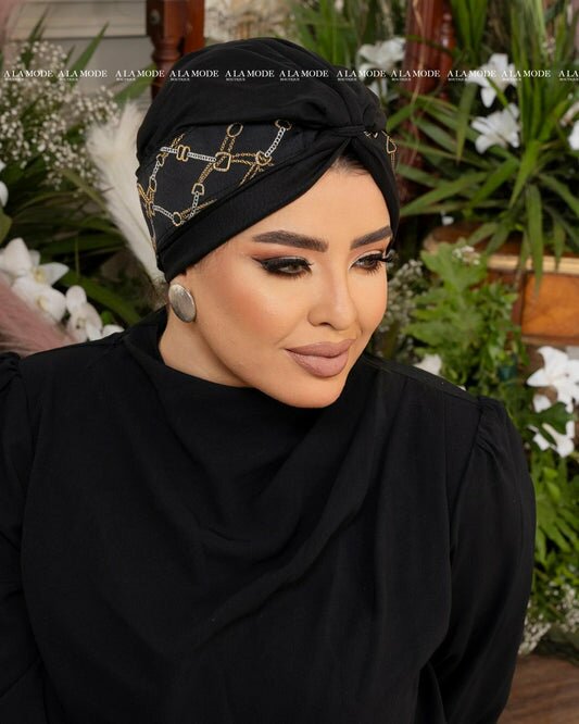 Black Easy Wear Turban